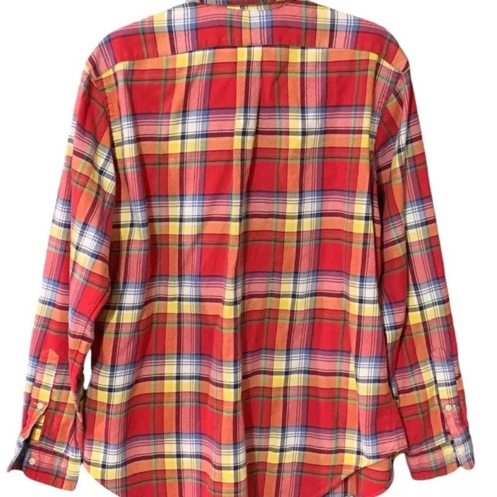 Ralph Lauren Shirt Men’s Red Plaid Large Classic Fit Button Down Long Sleeve - Picture 2 of 8